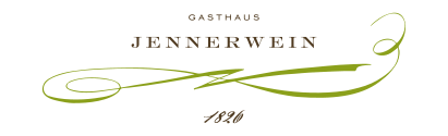 Logo des Gasthauses Jennerwein mit geschwungenem Schriftzug und Jahreszahl 1826.